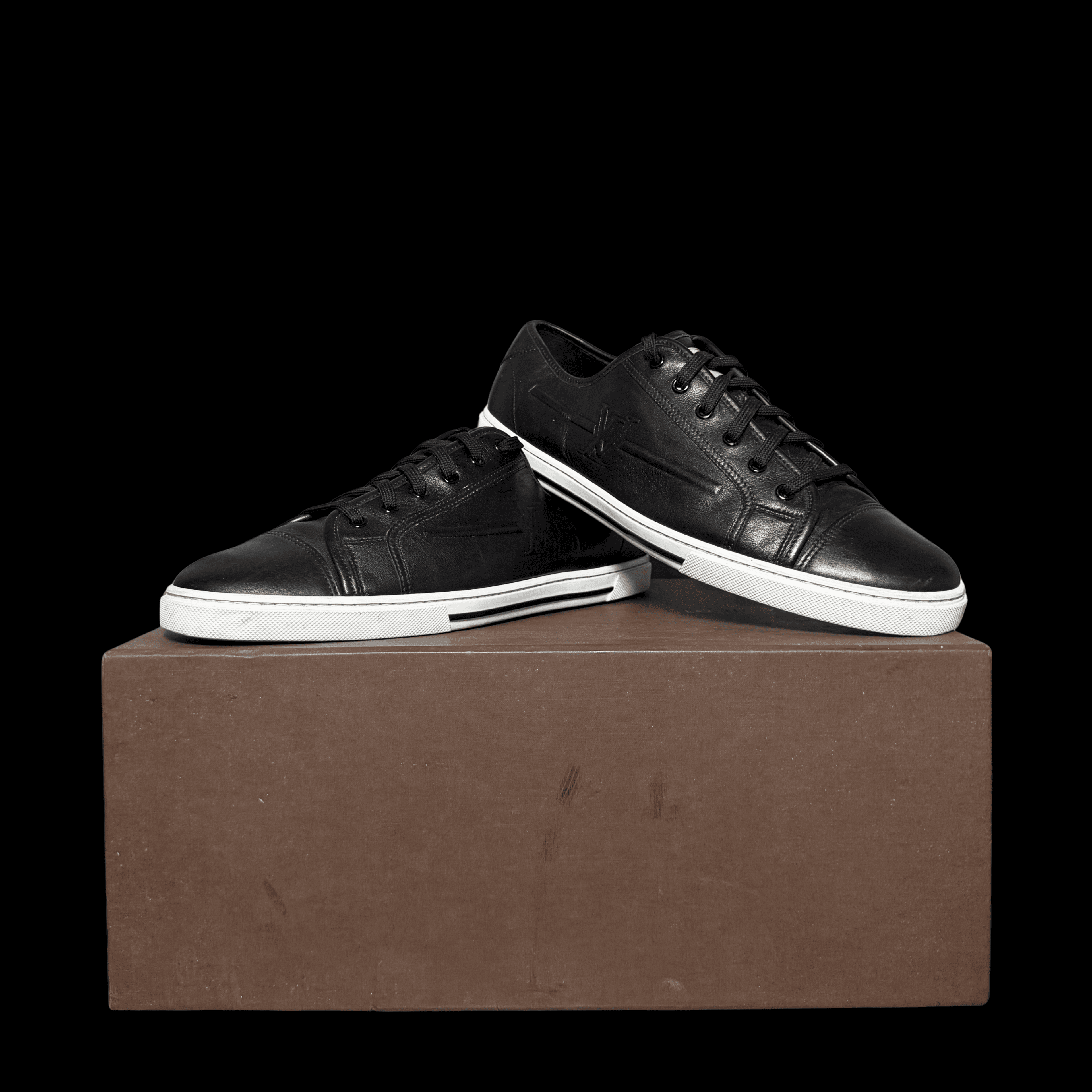 LV Low Top Leather Embossed Logo