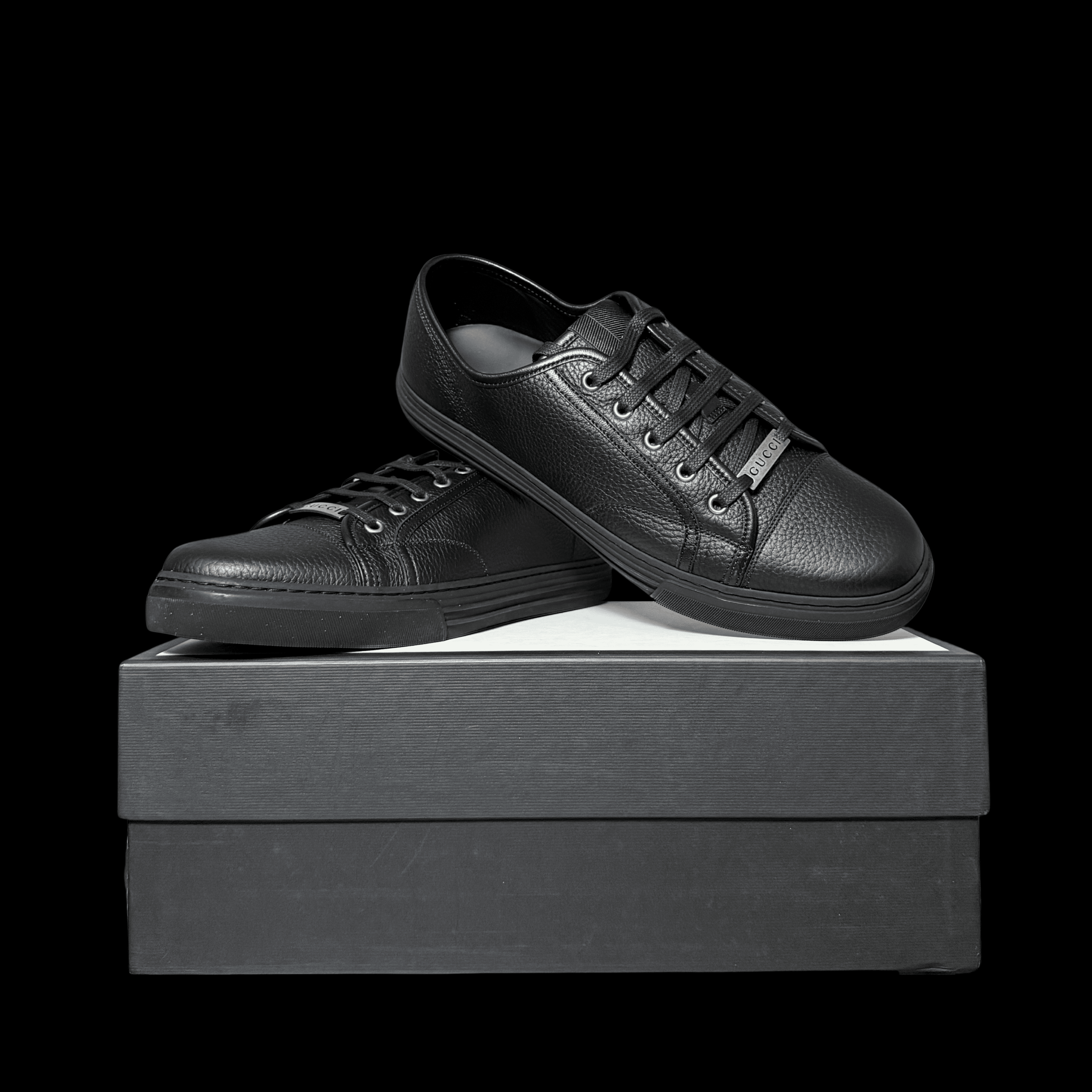 Gvcci Pebbled Nappa Leather Low Top