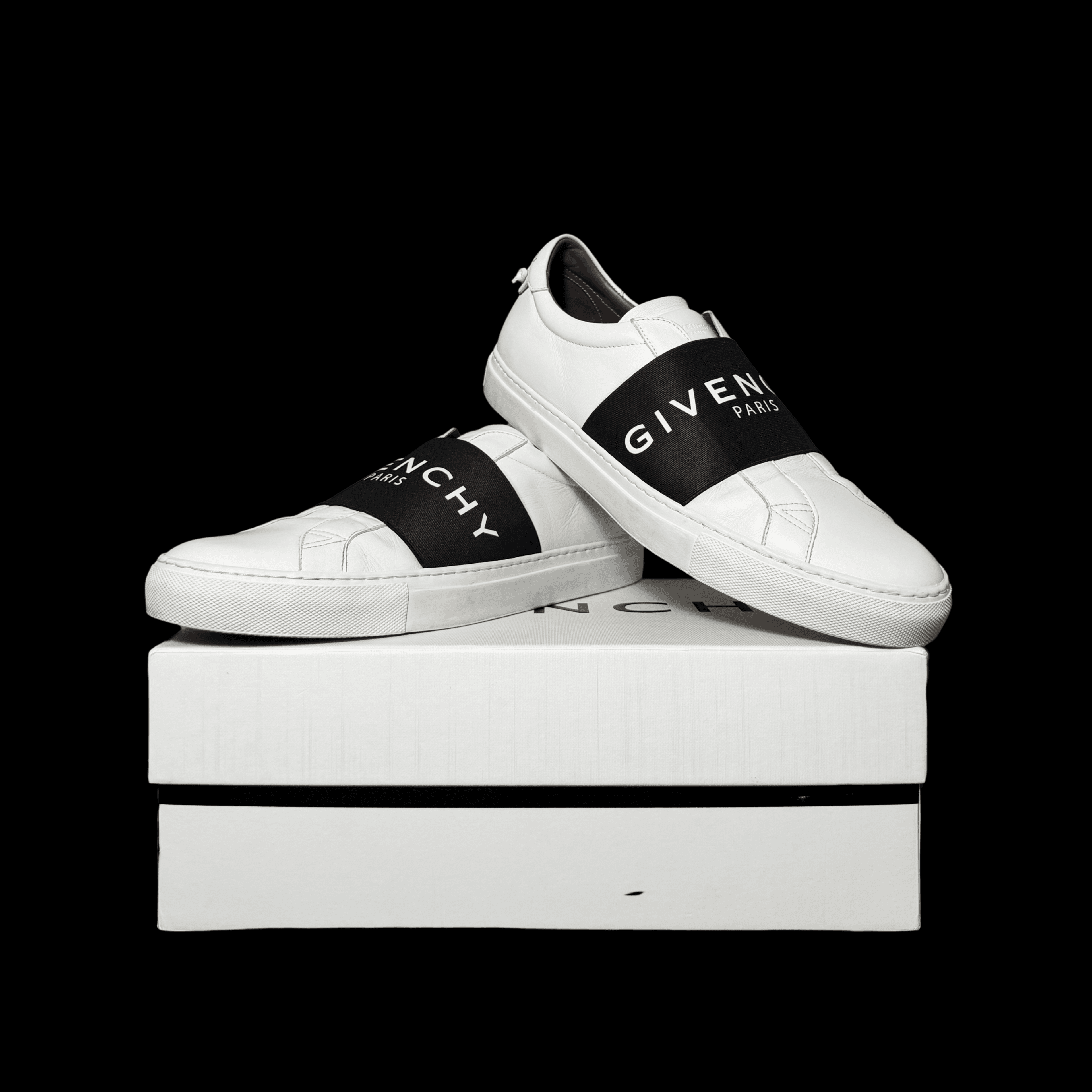 Gvnchy Urban Street Logo Black Elastic Strap