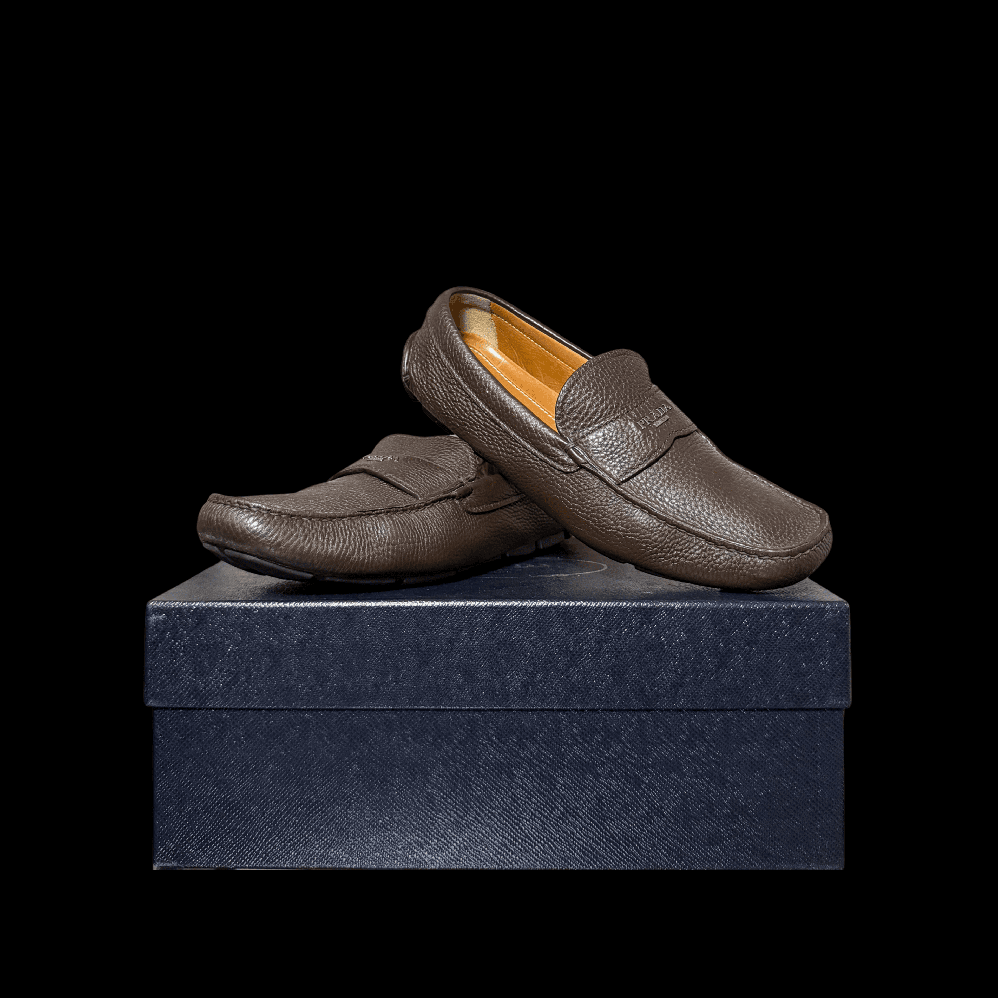 Prvda Leather Logo Loafers